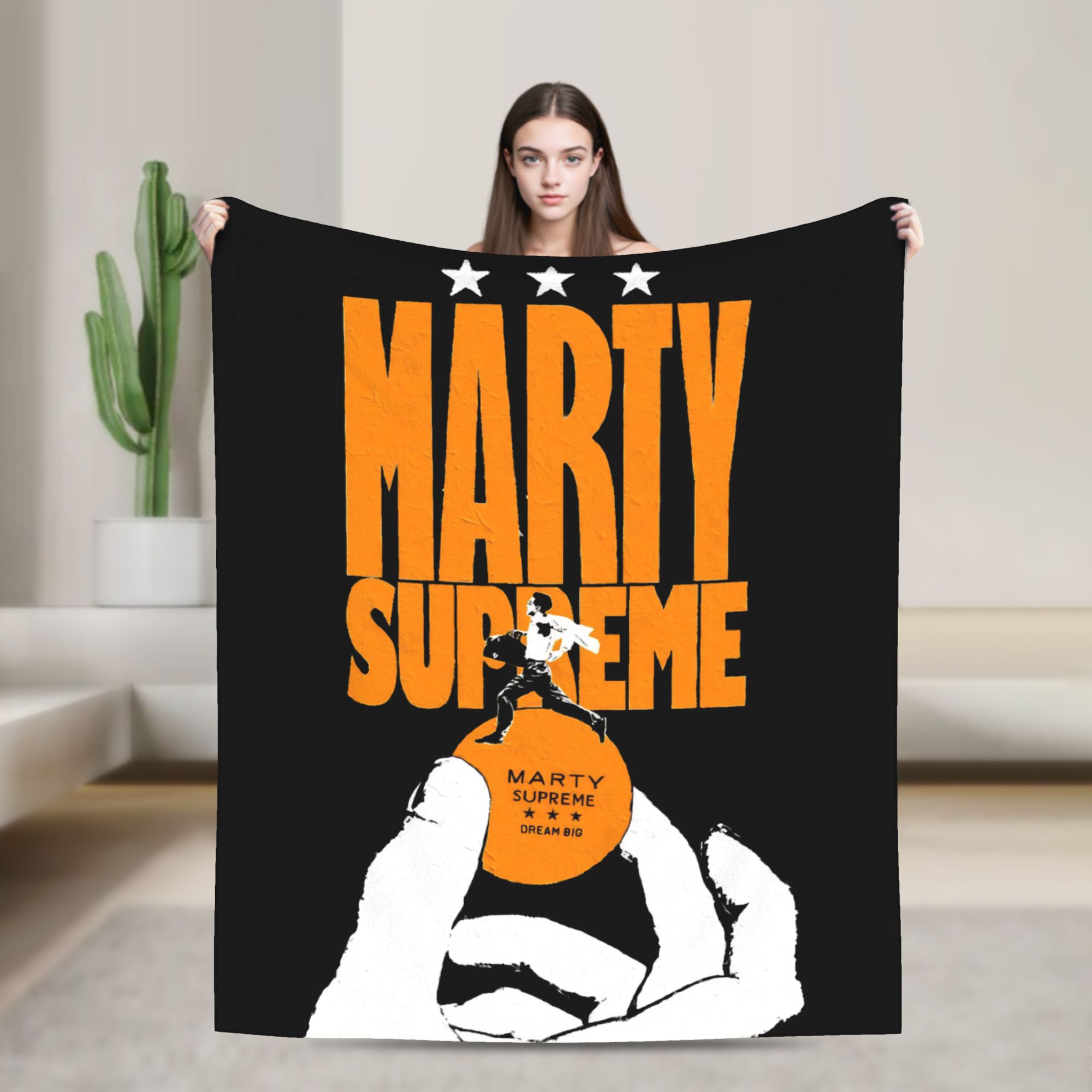 Table Tennis Marty Supreme - Marty Supreme Flannel Throw Blanket Table