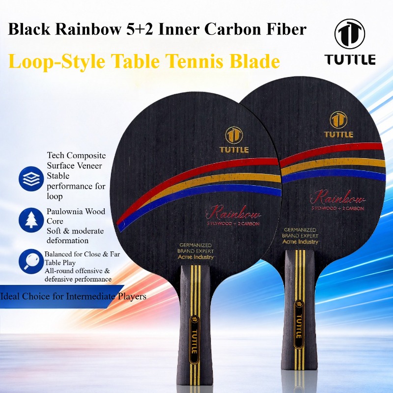 Table Tennis Player - TUTTLE Black Rainbow Inner Carbon Table