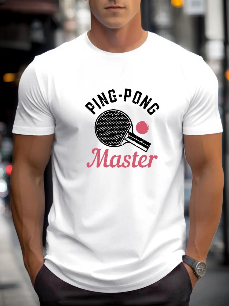 Table Tennis Graphics - Mens Tee Ping Pong Master Table