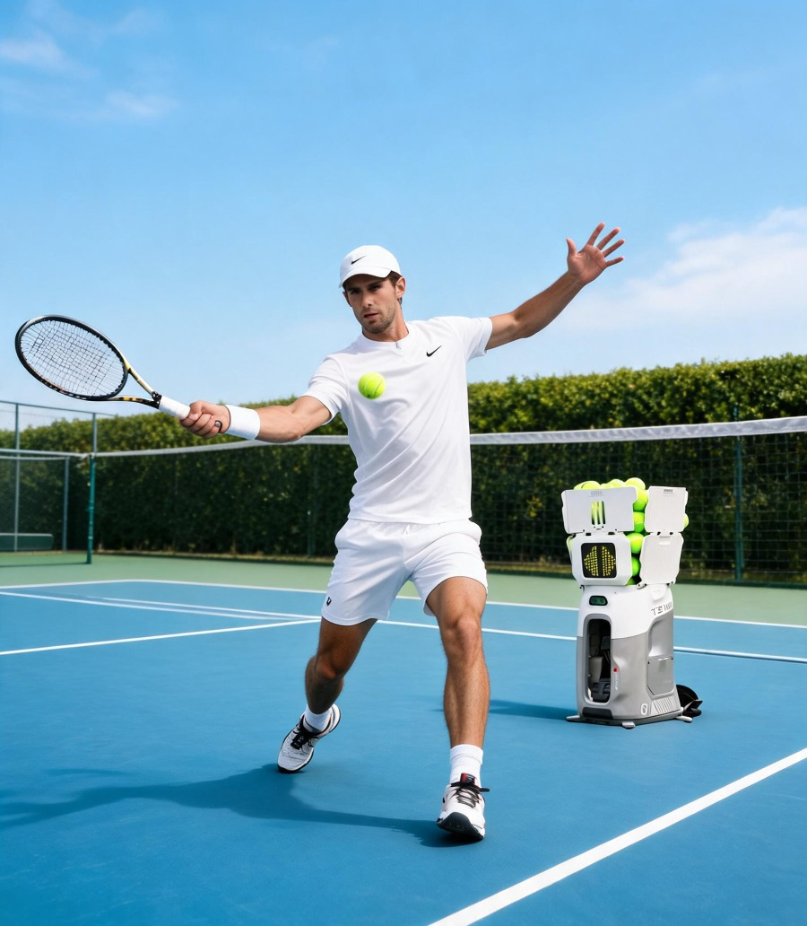 Robot Ball Machine - Hot Tenniix Tennis Ball Machine Vision-Based