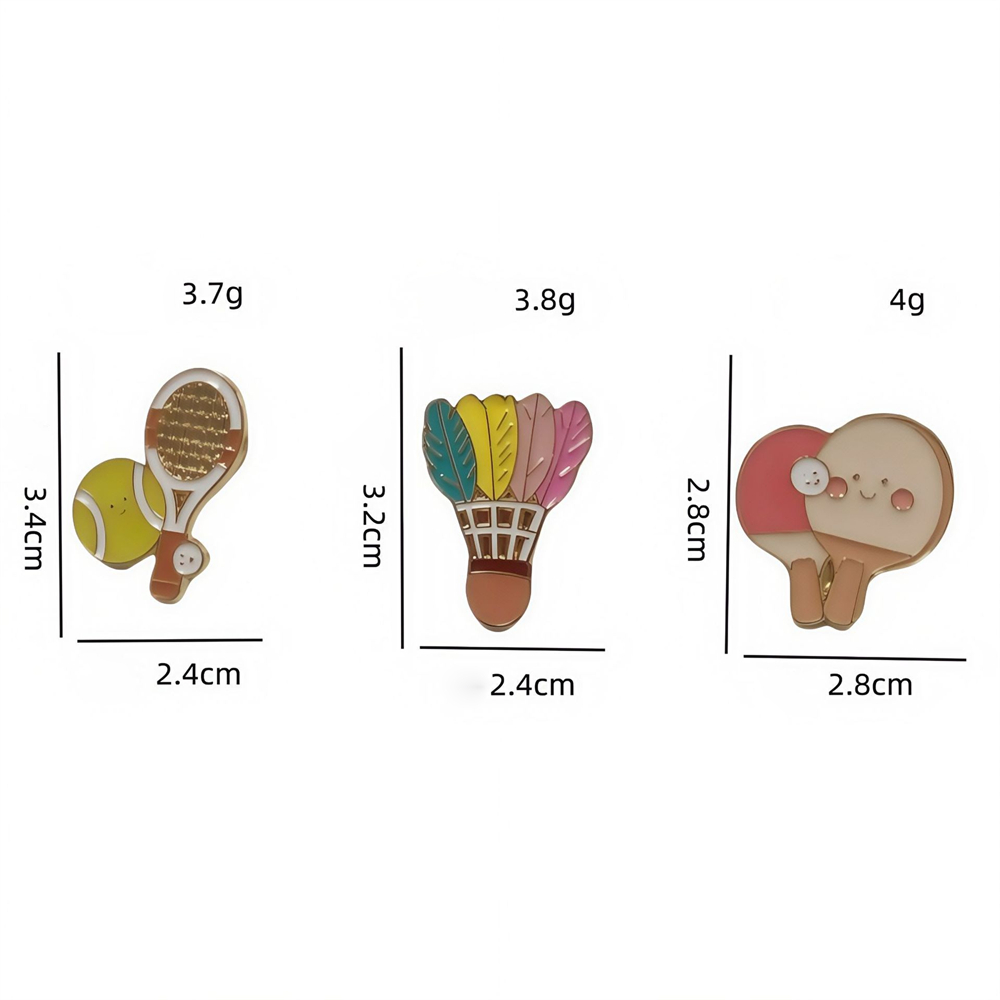 Zinc Alloy Brooches Stylish Ba - Table Tennis Backhand review and price