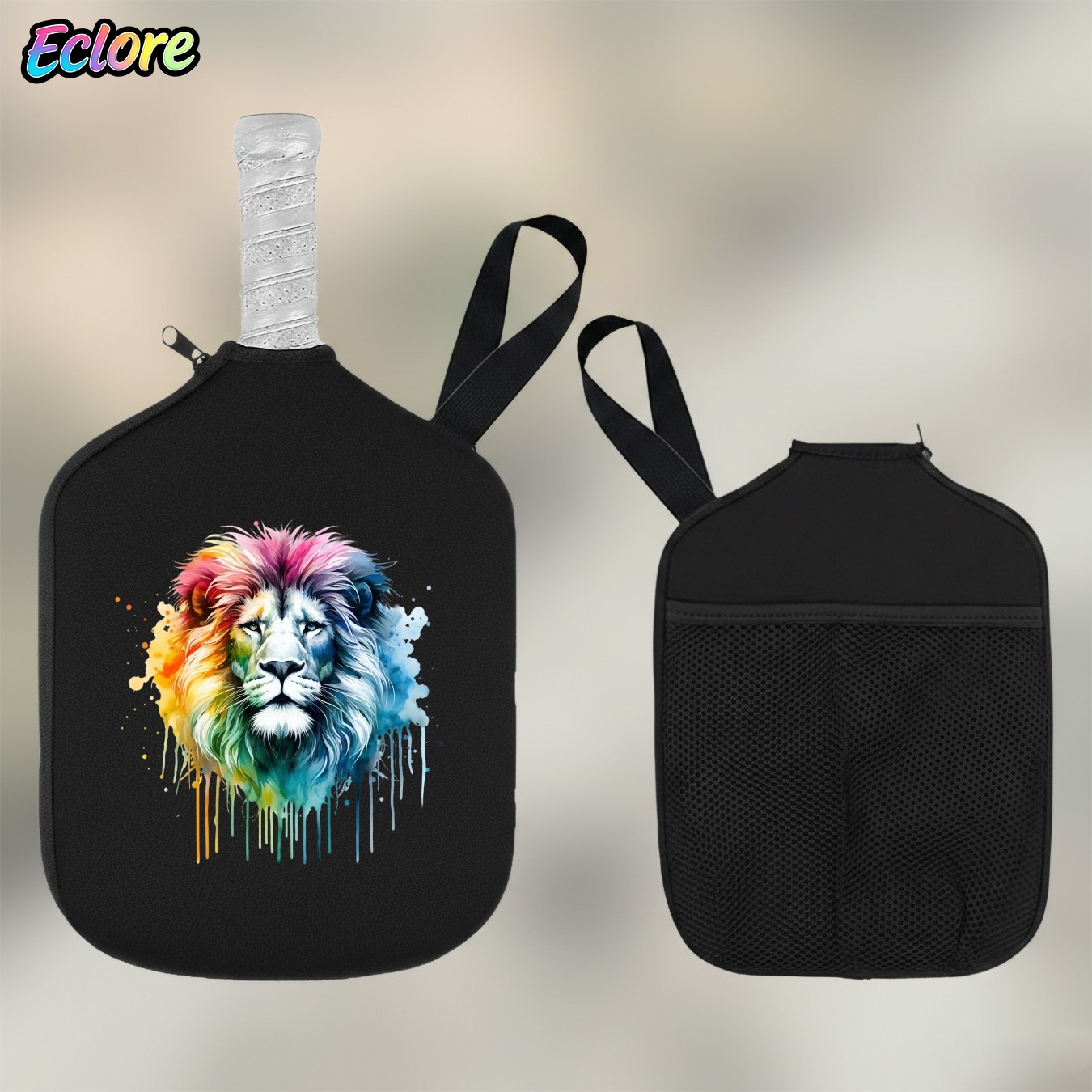 Colorful Watercolor Lion Head  - Table Tennis Paddle review and price