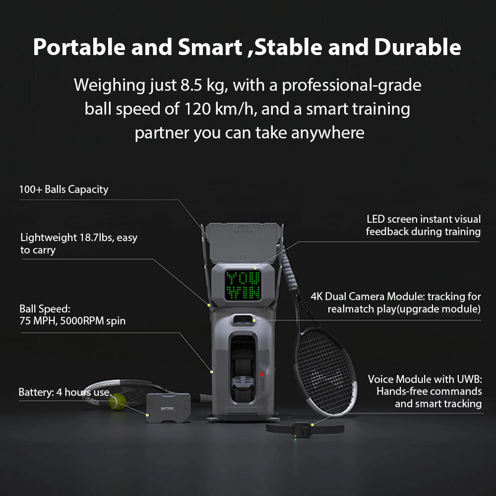 2026 New Design AI Tenniix Ten - Robot Ball Machine review and price