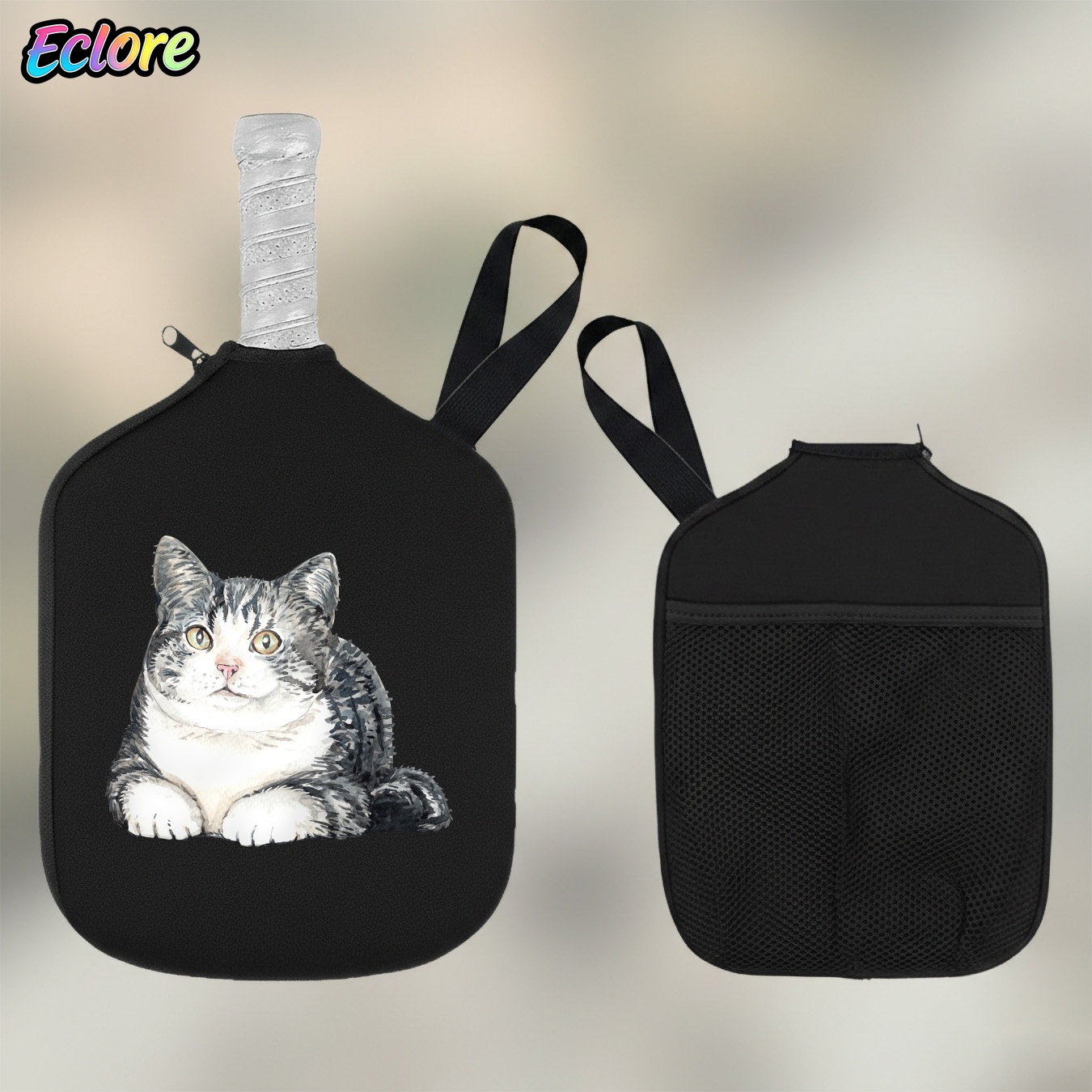 Cute Watercolor Cat Pickleball - Table Tennis Paddle review and price