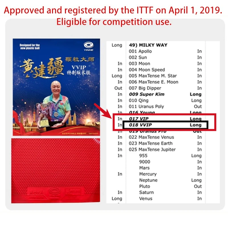 YINHE Huang Jianjiang VIP VVIP - Table Tennis Grip review and price