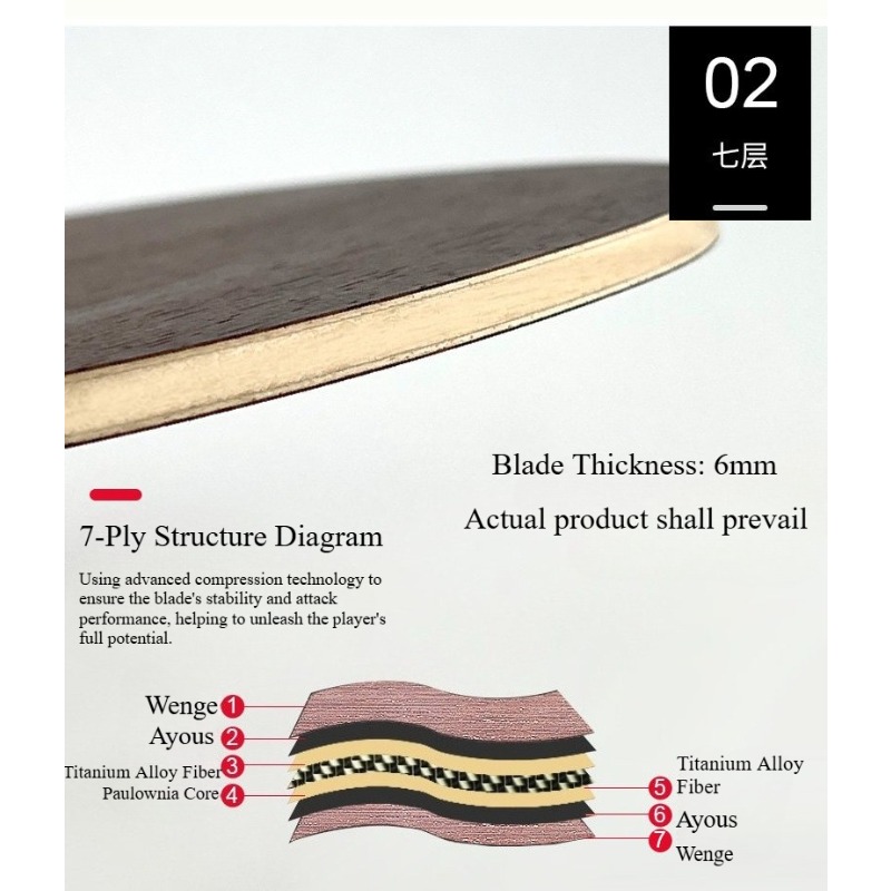 Table Tennis Blade Chinese/Jap - Table Tennis Paddle review and price