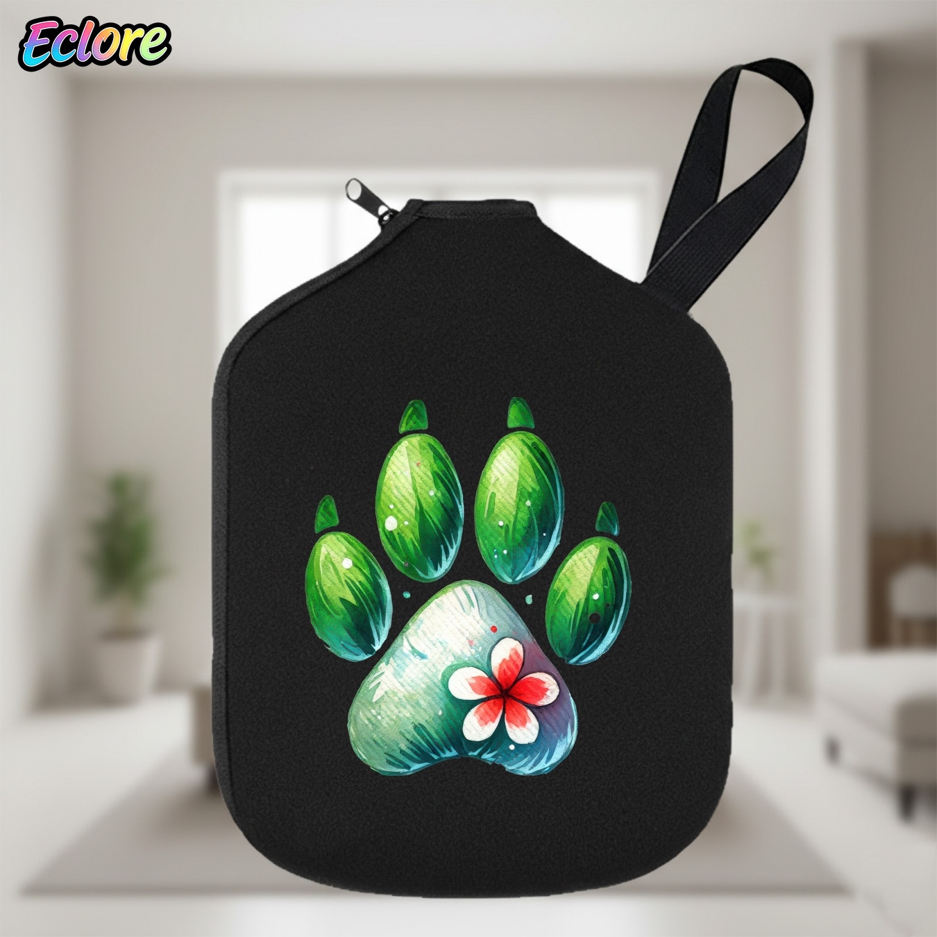 Green Watercolor Paw Print Pad - Table Tennis Paddle review and price